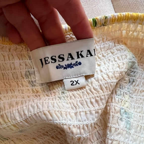 JessaKae Yellow Floral Midi Dress - Picture 3 of 3